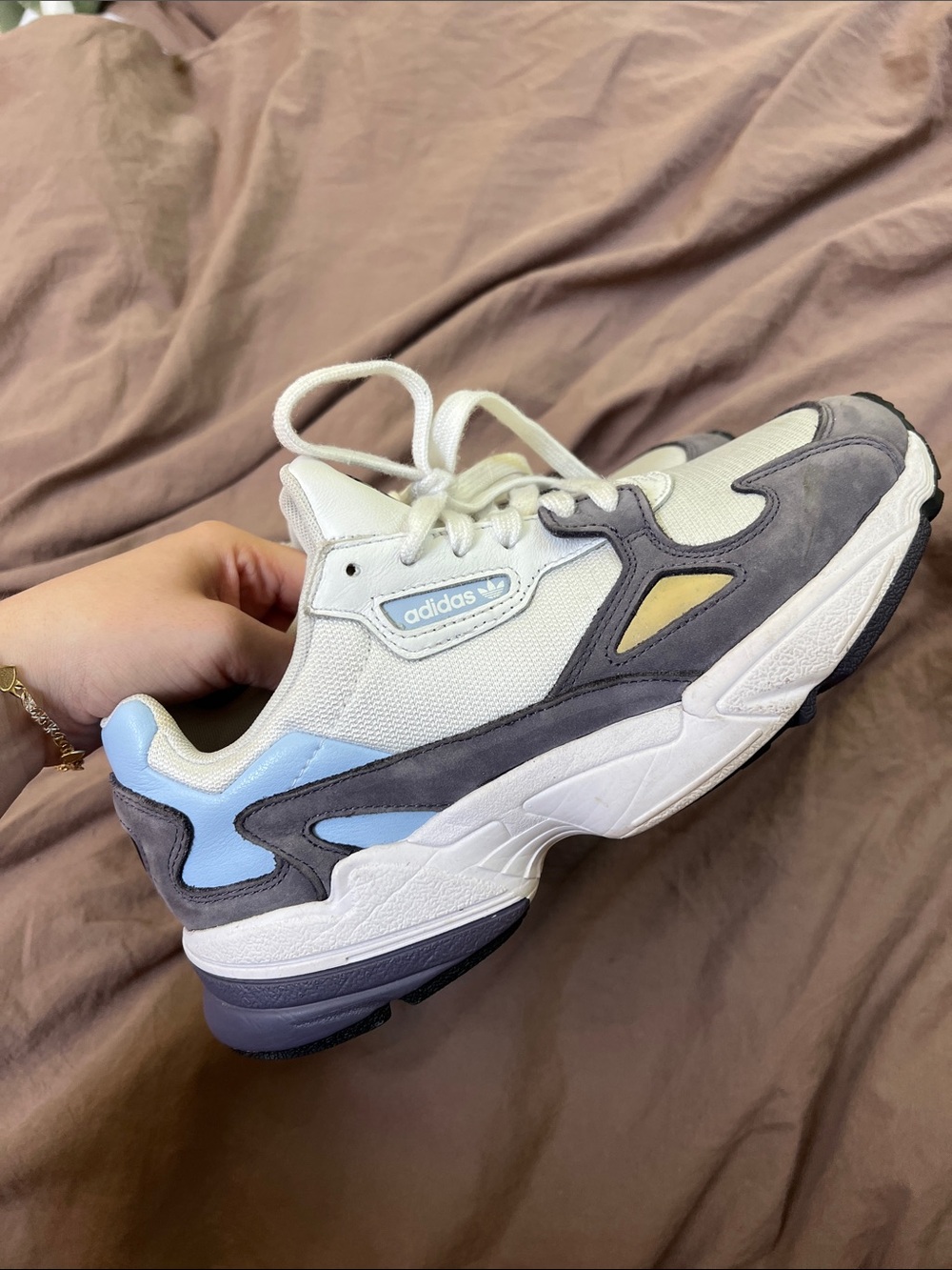 adidas Falcon Purple Periwinkle Retro Sneakers
